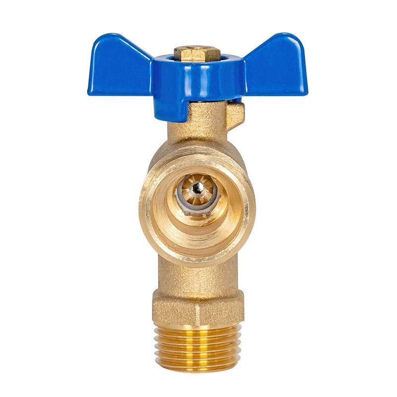 Eastman Male Boiler Drain, 1/2 Inch MIP x 3/4 Inch MHT, Quarter Turn Ball Valve, Brass Plumbing Fitting, 48604 - Image 2